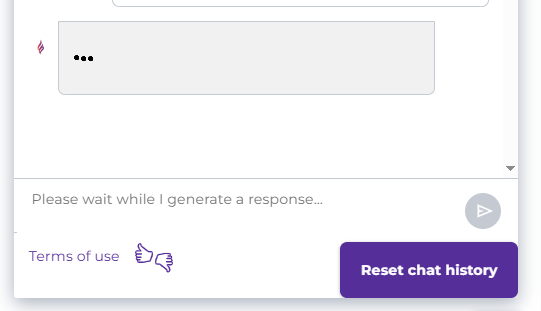 screenshot of sage generating an answer