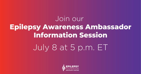 Epilepsy Awareness Ambassador Info Session graphic