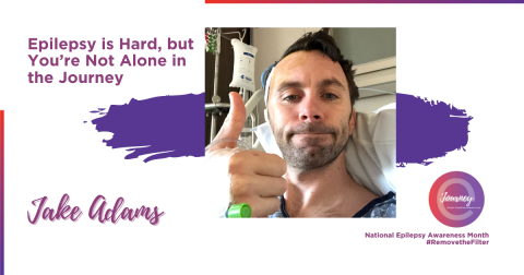Jake is sharing his epilepsy story to let other people know they're not alone