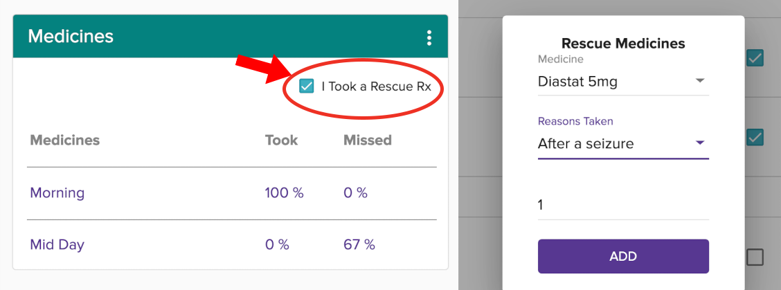 entering a rescue medicine in My Seizure Diary entering a rescue medicine in My Seizure Diary